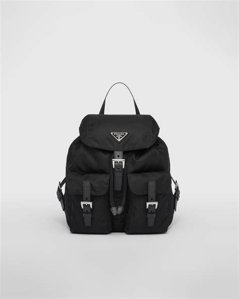 prada nylon black backpack|Prada re nylon medium backpack.